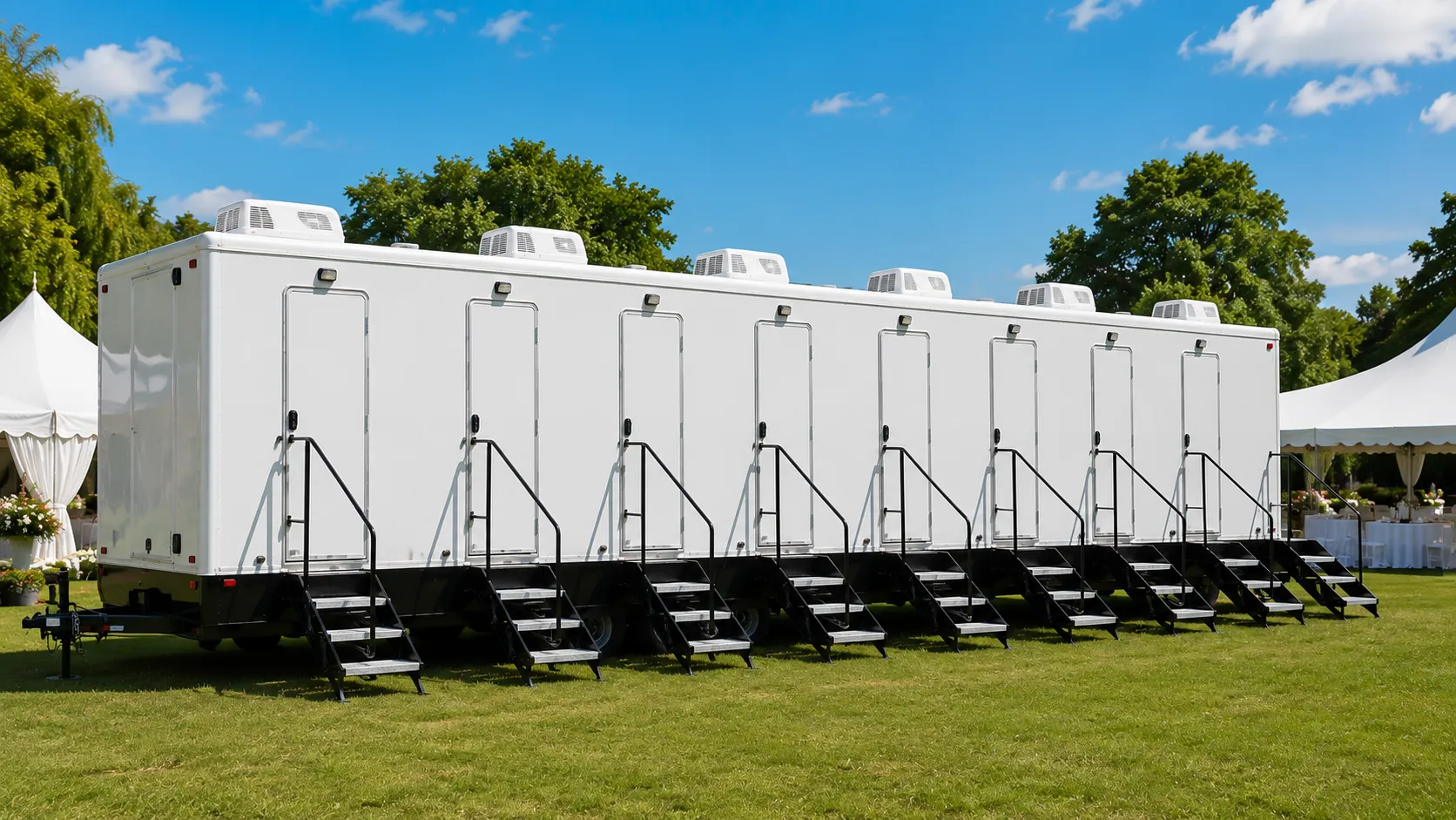 8 Stall Restroom Trailer in Joliet, IL