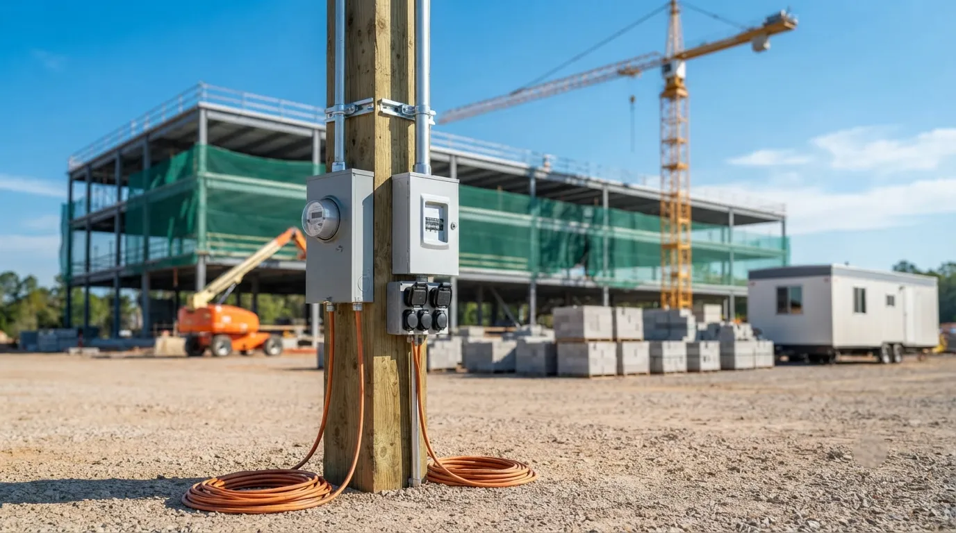 Temporary Power Pole in Joliet, IL